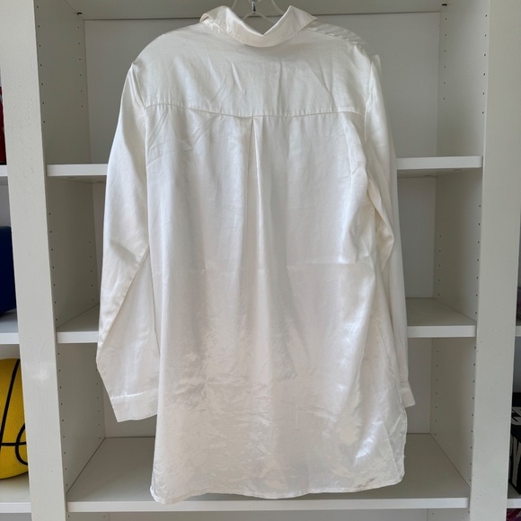 PRINCESS POLLY 90210 Satin Shirt Mini Dress - Picture 8 of 9